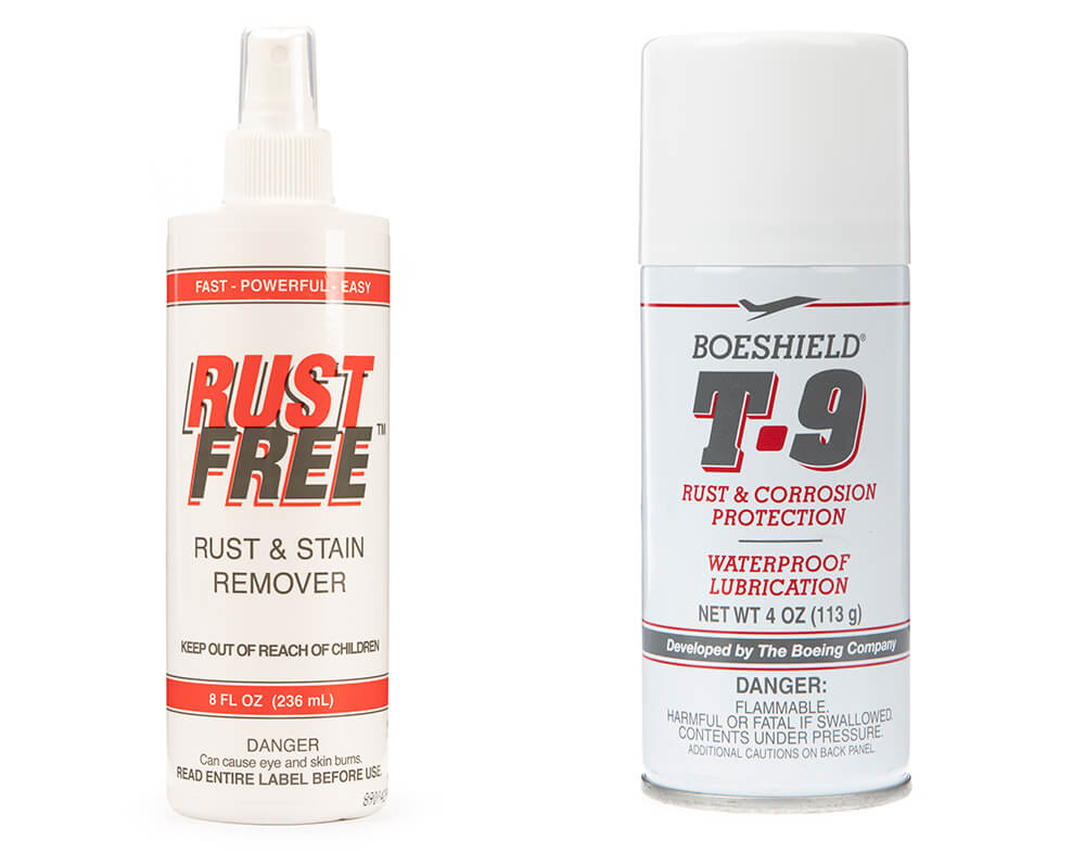 The Boeshield two-step polish and protection products keeps stainless steel hardware protected.